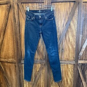 7 For All Mankind Deep Indigo Skinny Jeans - Size 26